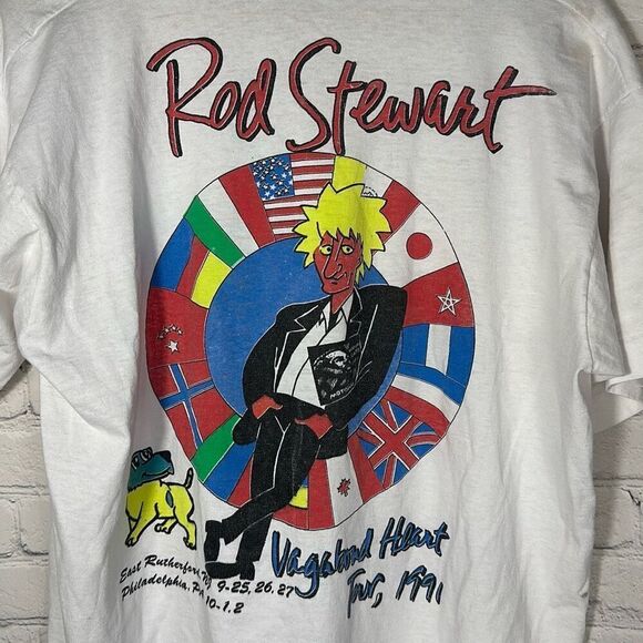 Rod Stewart Vagabond Heart Tour 1991 T-Shirt XL VTG 90s Band Music Rock - Picture 6 of 8